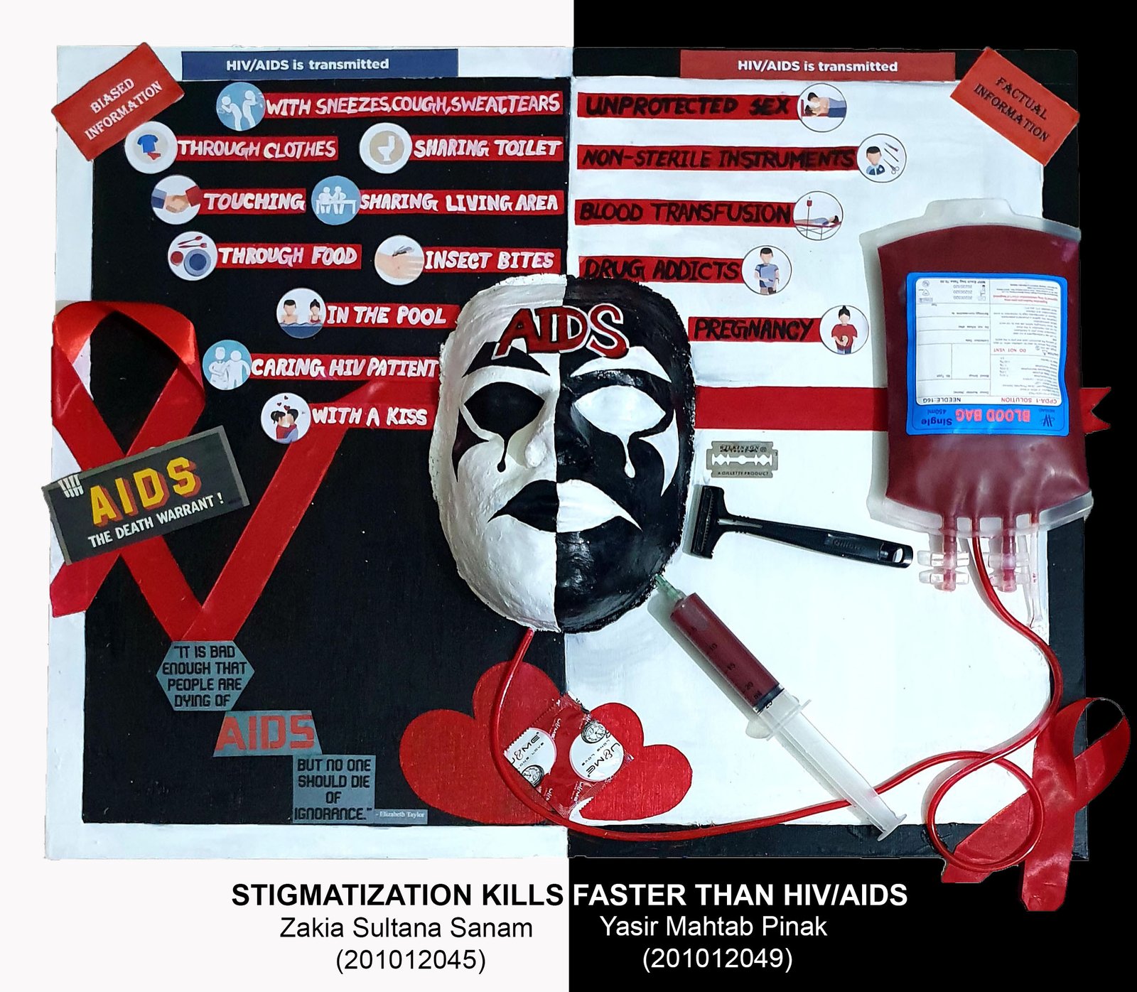 Mask Making Project, “Stigmatization Kills Faster than HIV Aids” by Group:18